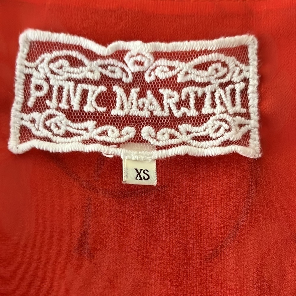 Pink Martini red with white flowered wrap around dress. Size XS - Picture 4 of 7
